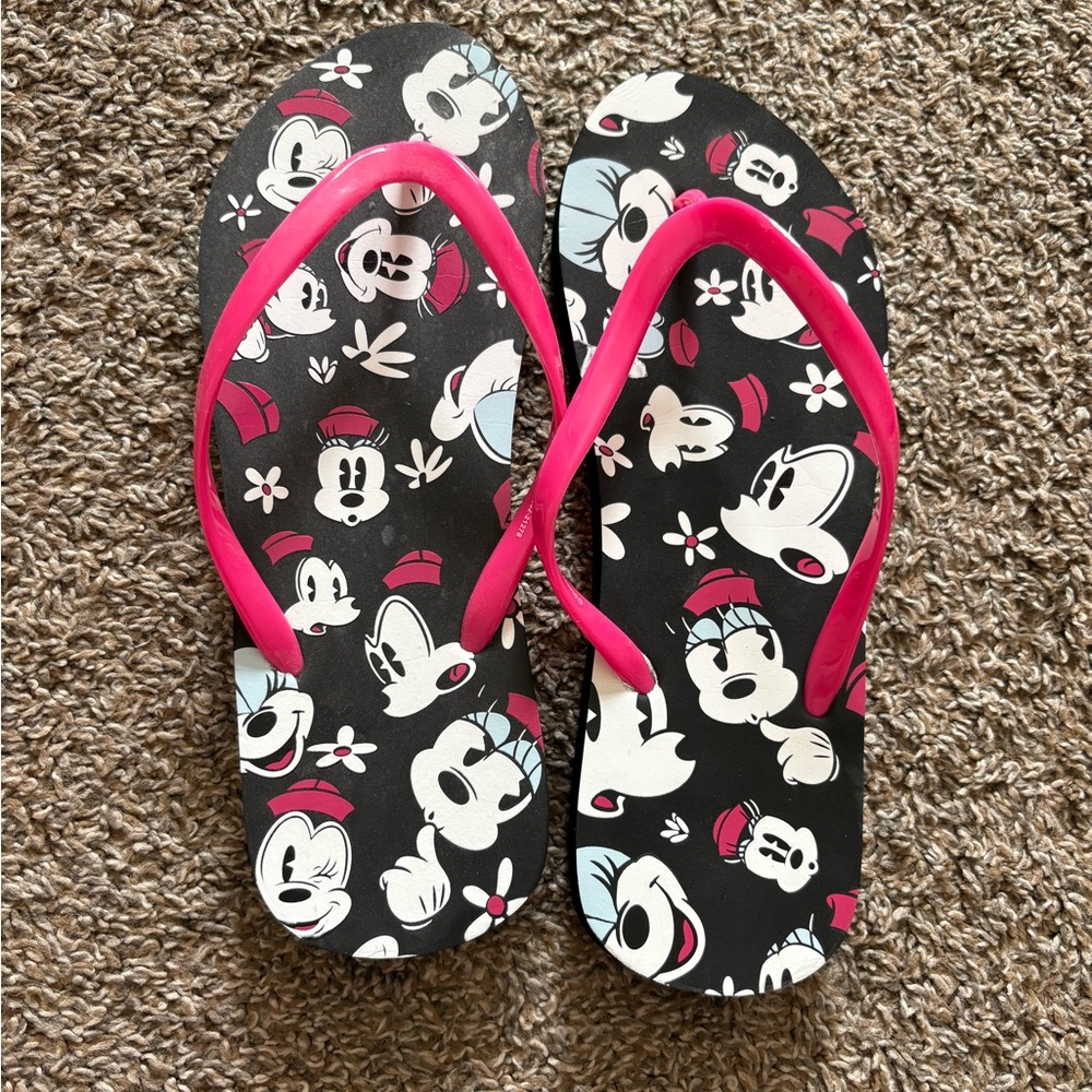 Disney Black and Pink Character Sandals